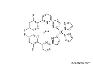 Molecular Structure of 664374-03-2 ((OC-6-33)-Bis[3,5-difluoro-2-(2-pyridinyl-kN)phenyl-kC][tetrakis(1H-pyrazolato-kN1)borato(1-)-kN2,kN2']-iridium)